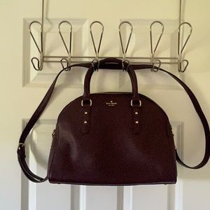 KATE SPADE DEEP PLUM REILY MOUNT AVENUE TOTE